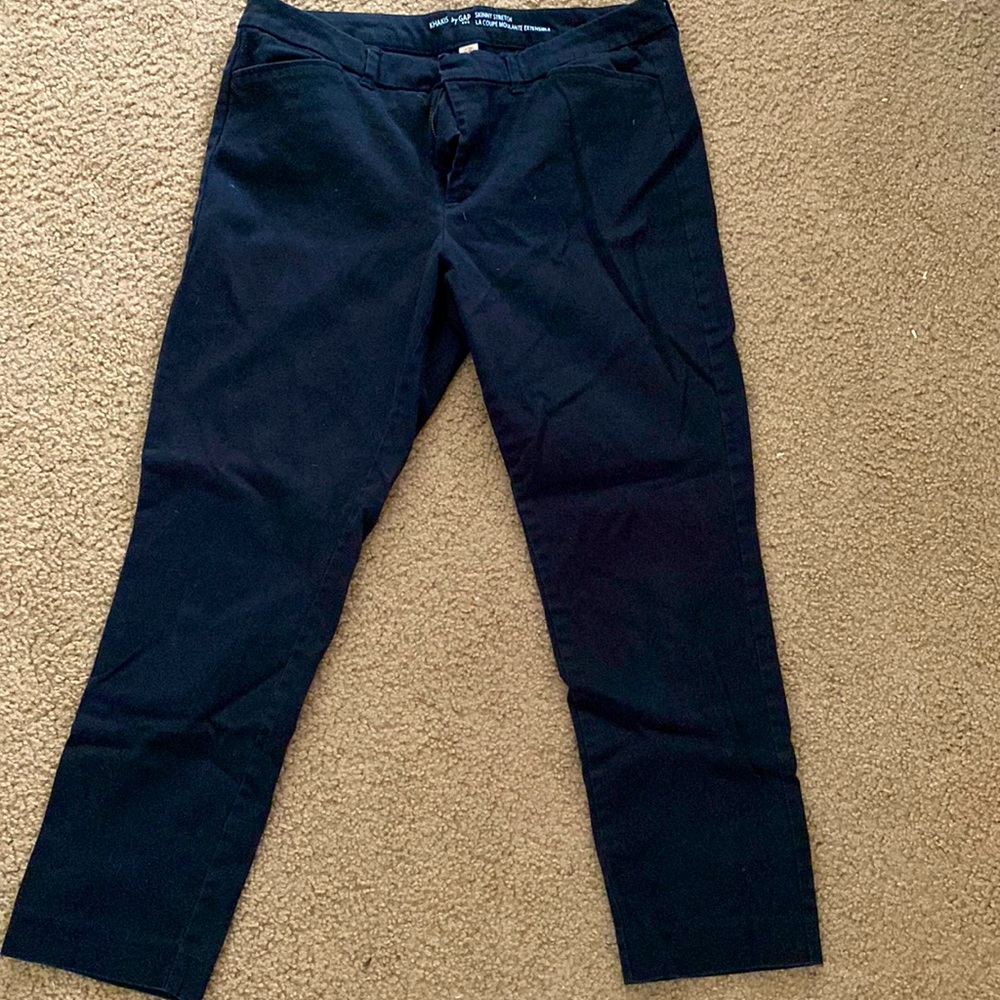 Gap Black Khaki Cropped Skinny Stretch